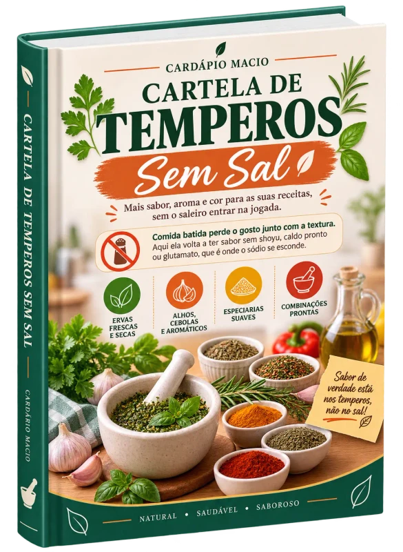 Cartela de Temperos Sem Sal