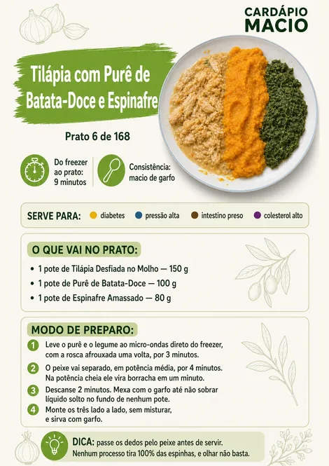 Carne de Panela com Purê de Mandioquinha e Espinafre
