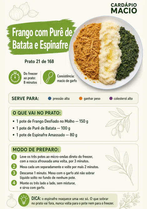 Lentilha com Purê de Batata-Doce e Couve-Flor