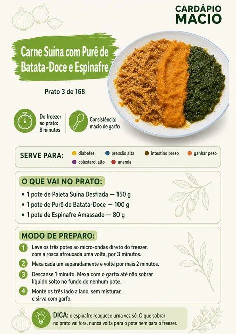 Carne Suína com Purê de Batata e Ervilhas